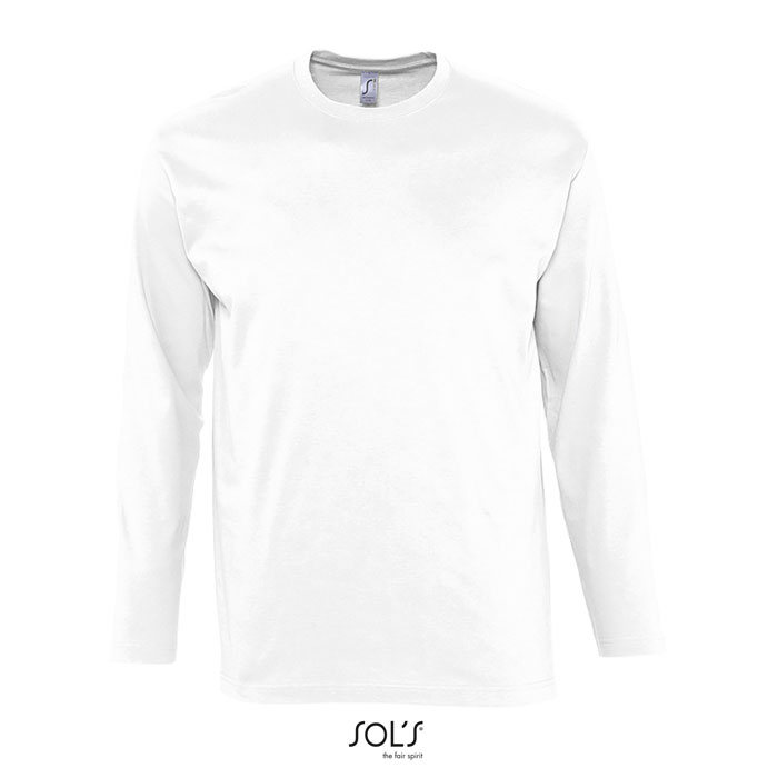 Tshirt manches longues publicitaire homme 150g - MONARCH Blanc 1